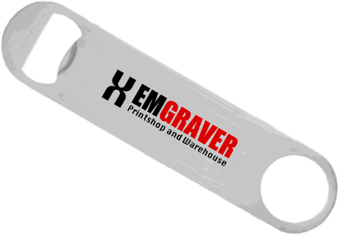 Custom engraved large stainless steel bottle opener with logo