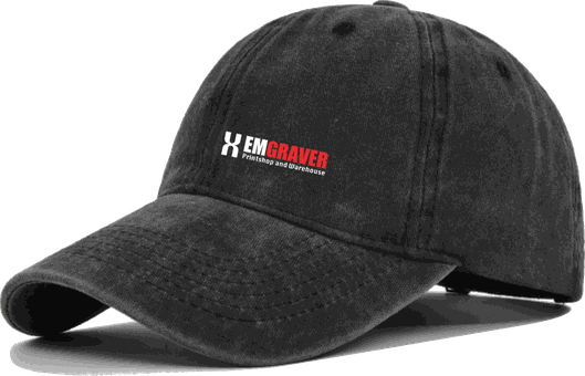 Vintage washed cotton cap with custom embroidery