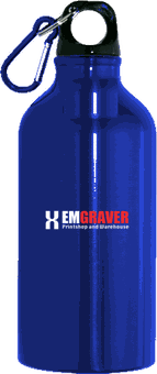 Custom printed 500ml aluminium water bottle with logo