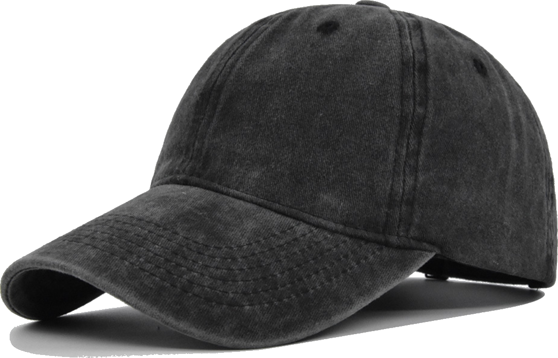 Vintage washed cotton cap with custom embroidery